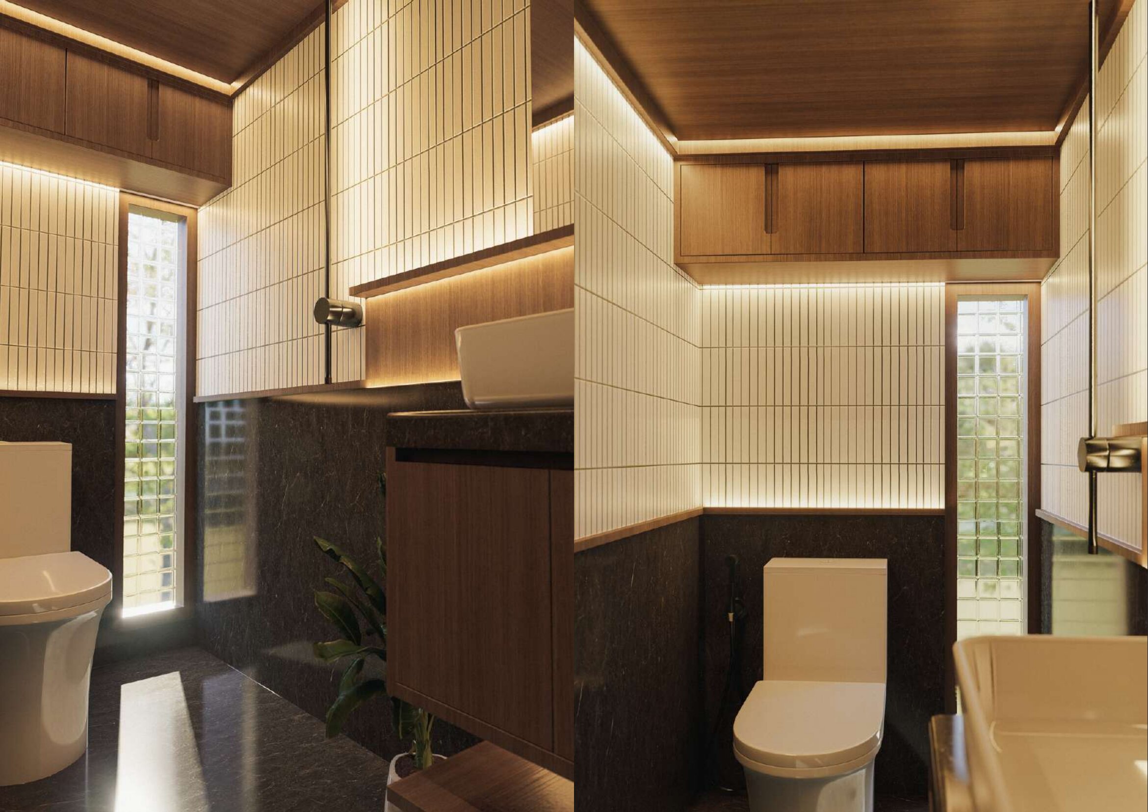 Vertical Sanctuary Powder Room view 2